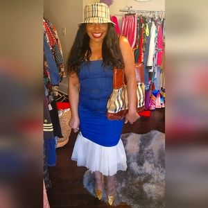 Denim strap dress